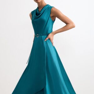 The Aveline Bias-Cut Satin Skirt