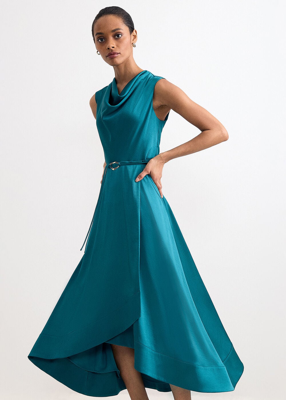 The Aveline Bias-Cut Satin Skirt - Image 1 The Aveline Bias-Cut Satin Skirt