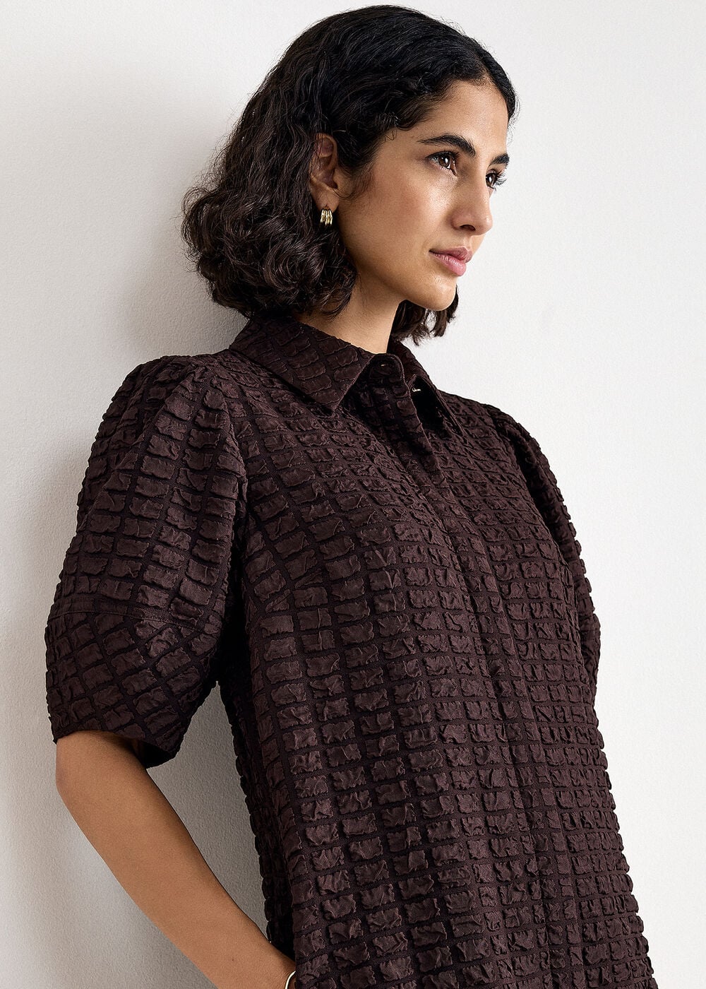 The Camille Draped Silk-Blend Blouse - Image 4 The Camille Draped Silk-Blend Blouse