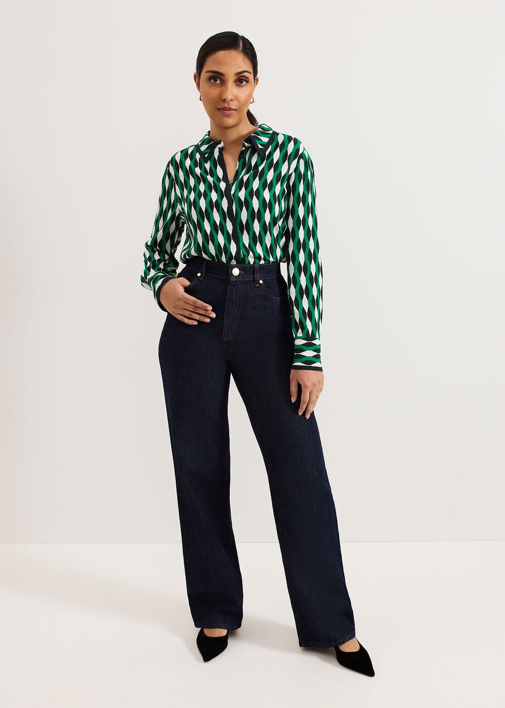 The Celeste High-Rise Straight-Leg Jeans - Image 1 The Celeste High-Rise Straight-Leg Jeans