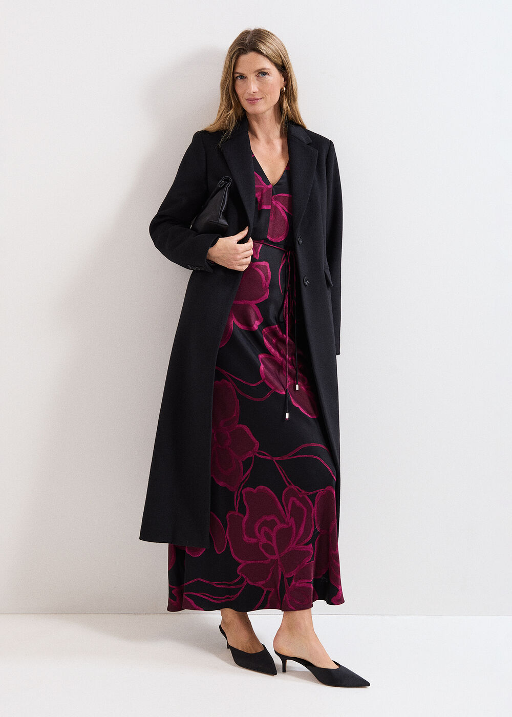 The Elysian Tailored Wool-Blend Coat - Image 1 The Elysian Tailored Wool-Blend Coat