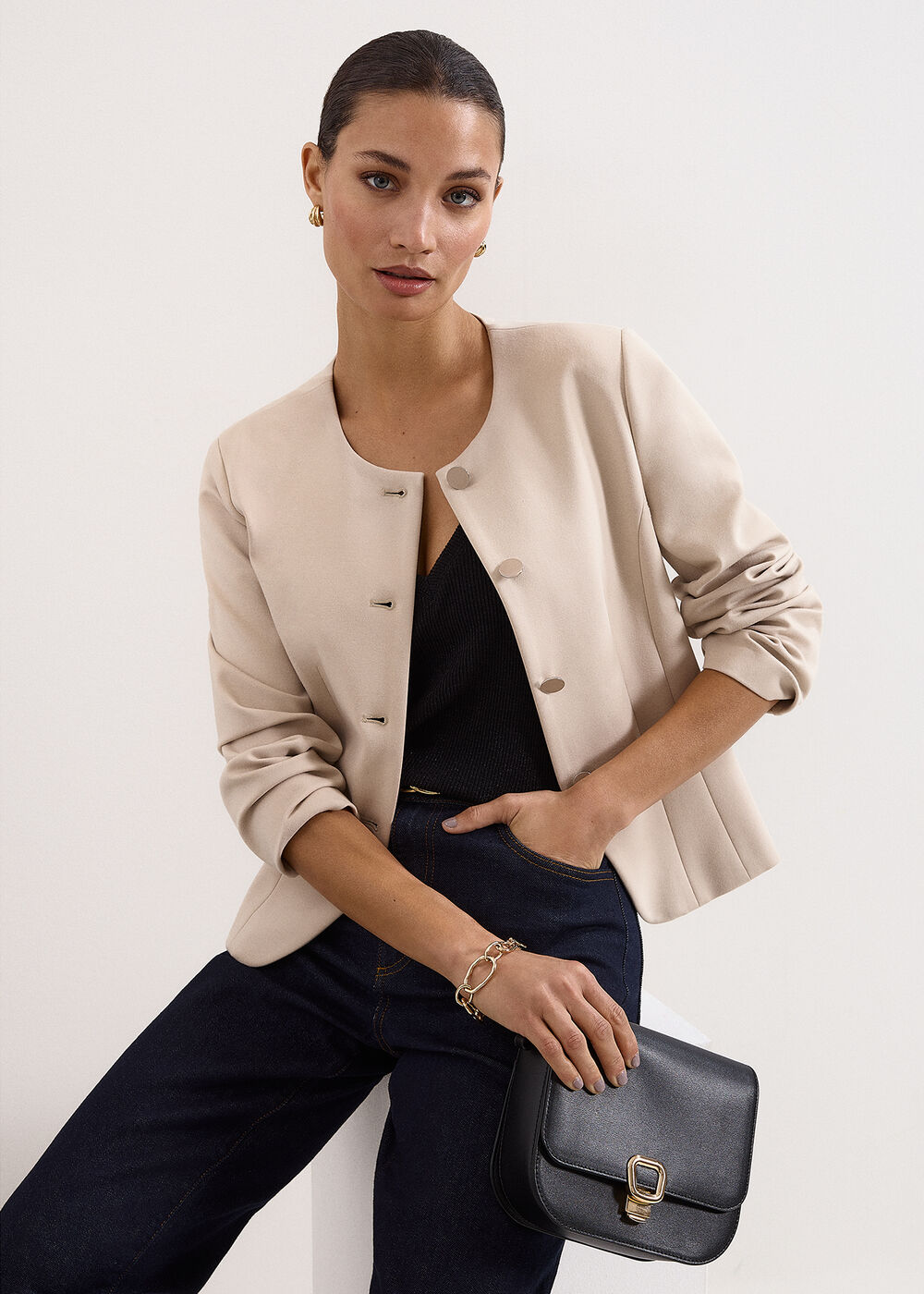 The Evangeline High-Rise Wide-Leg Jeans - Image 1 The Evangeline High-Rise Wide-Leg Jeans