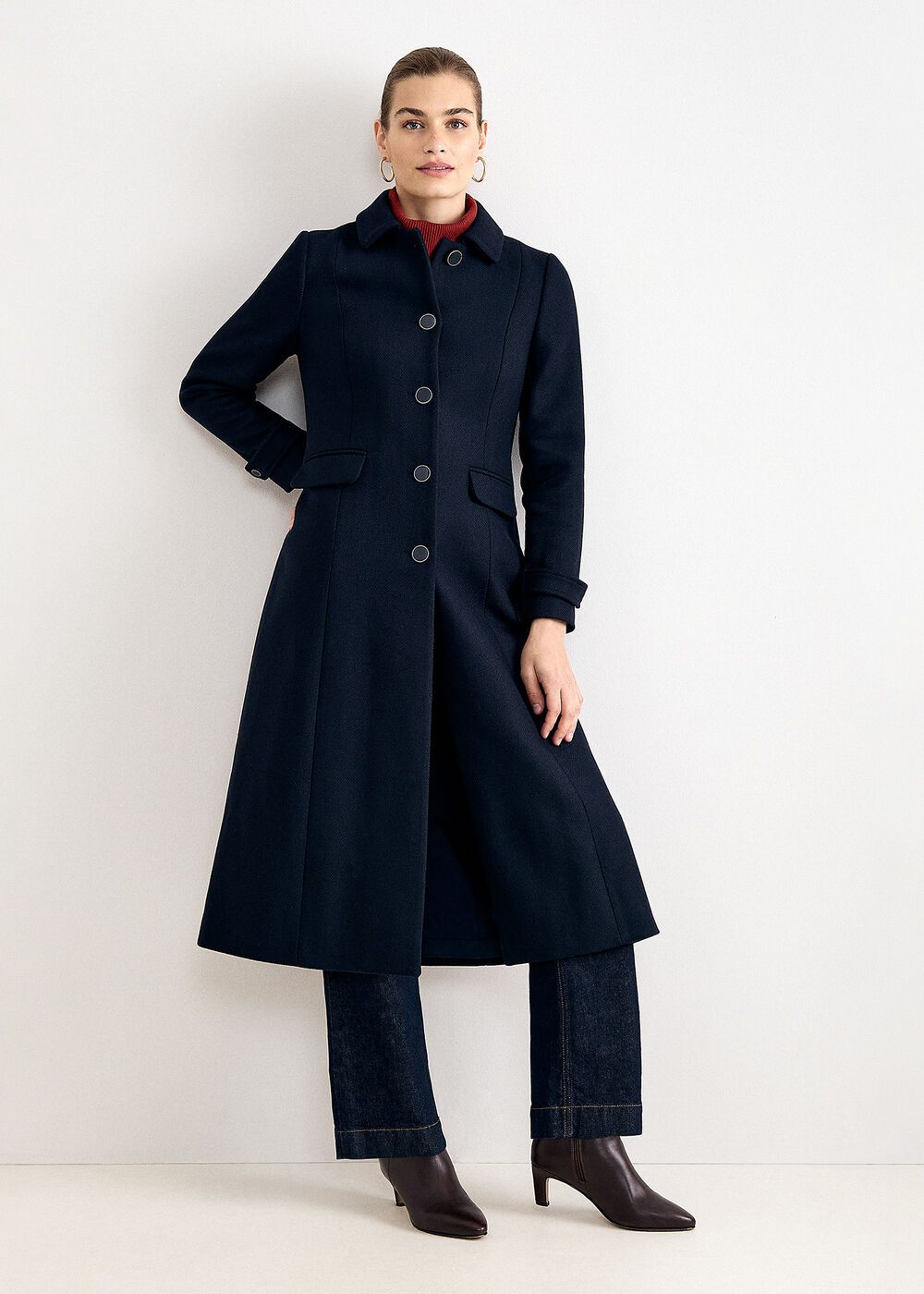 The Evangeline Tailored Wool-Blend Coat - Image 3 The Evangeline Tailored Wool-Blend Coat