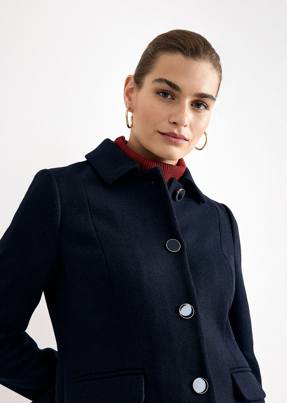 The Evangeline Tailored Wool-Blend Coat - Image 4 The Evangeline Tailored Wool-Blend Coat