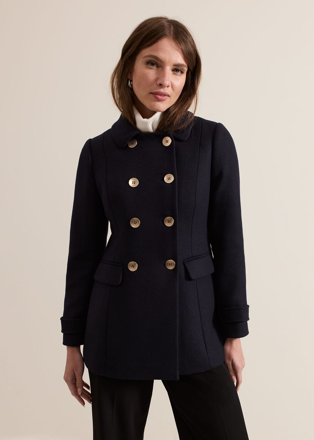 The Isolde Tailored Wool-Blend Coat - Image 1 The Isolde Tailored Wool-Blend Coat