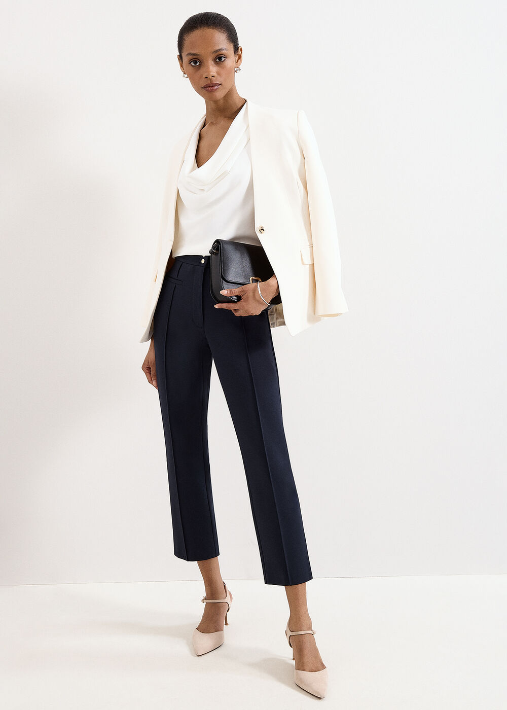 The Sienna High-Waisted Tailored Trousers - Image 1 The Sienna High-Waisted Tailored Trousers