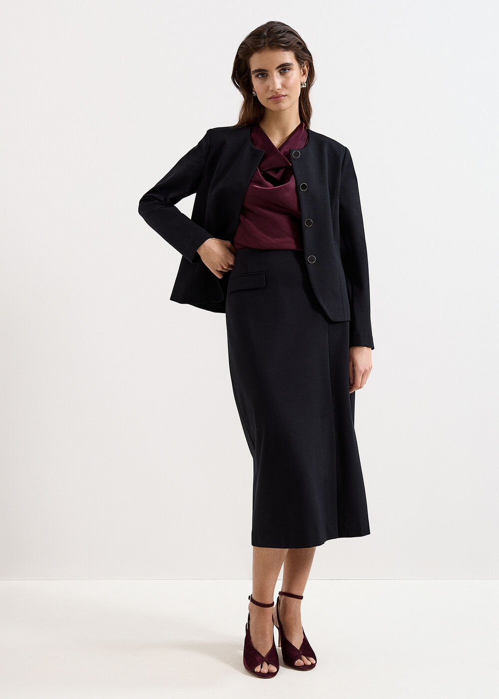 The Sienna Pleated Midi Skirt - Image 1 The Sienna Pleated Midi Skirt