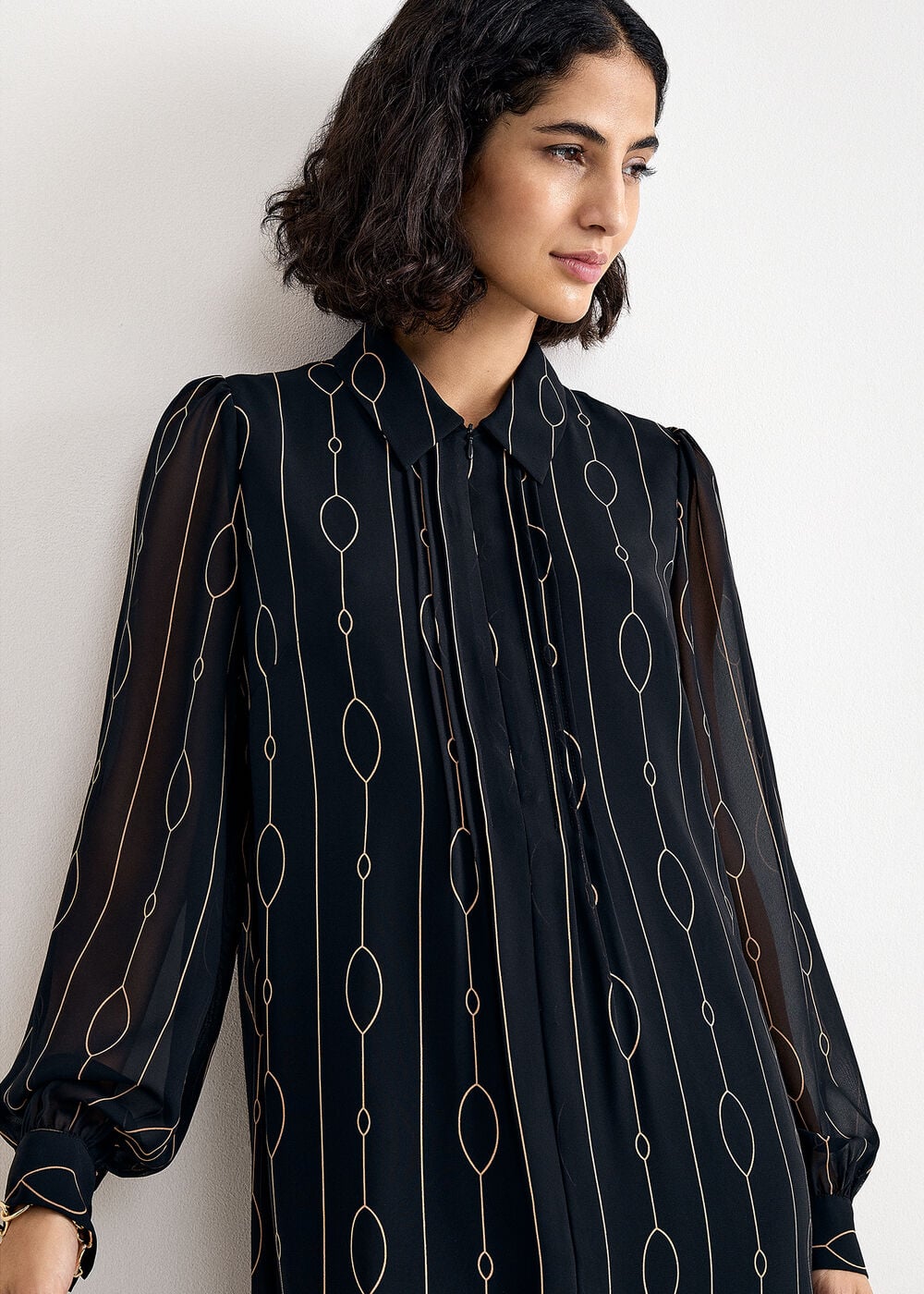 The Valeria Draped Silk-Blend Blouse - Image 4 The Valeria Draped Silk-Blend Blouse