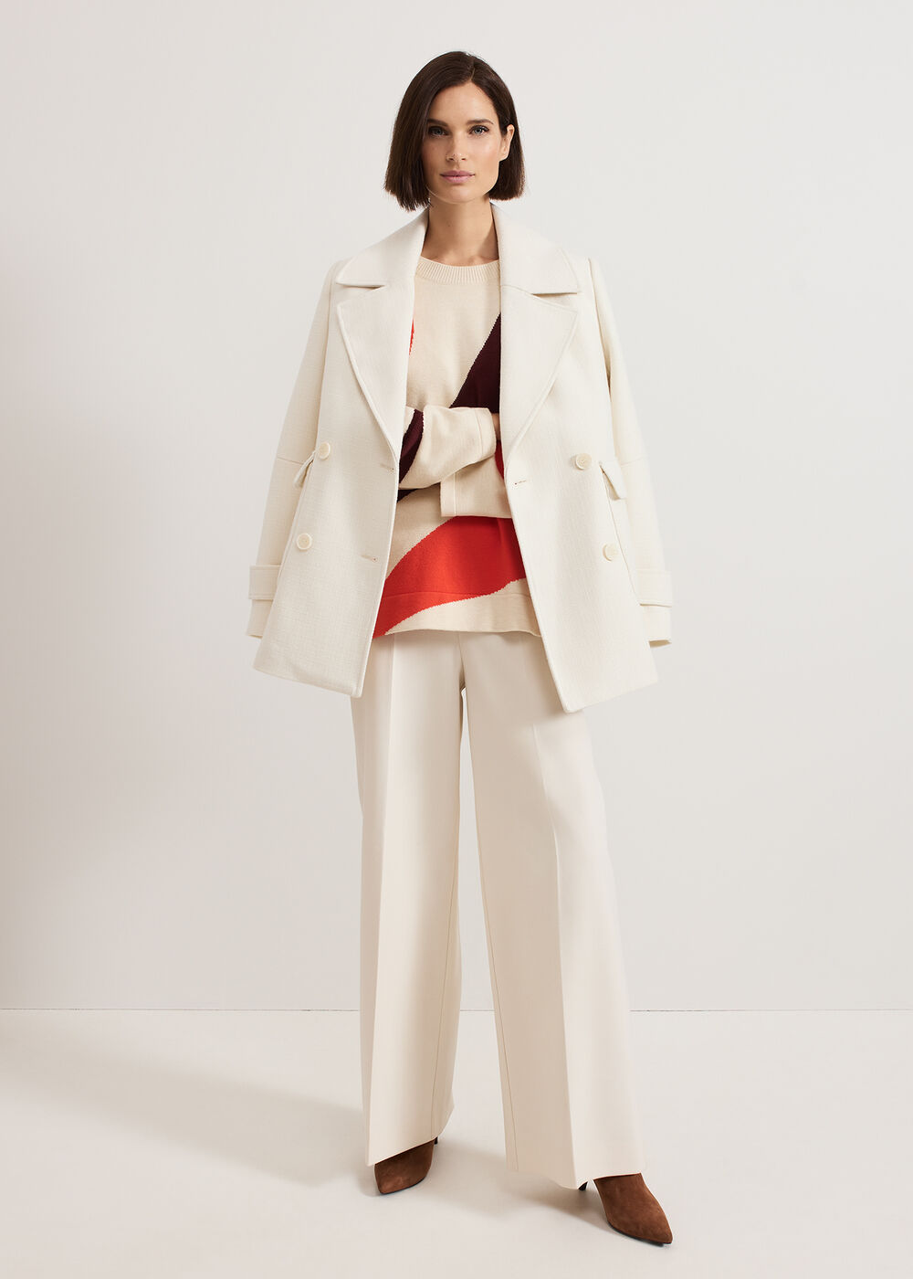 The Valeria High-Waisted Tailored Trousers - Image 1 The Valeria High-Waisted Tailored Trousers